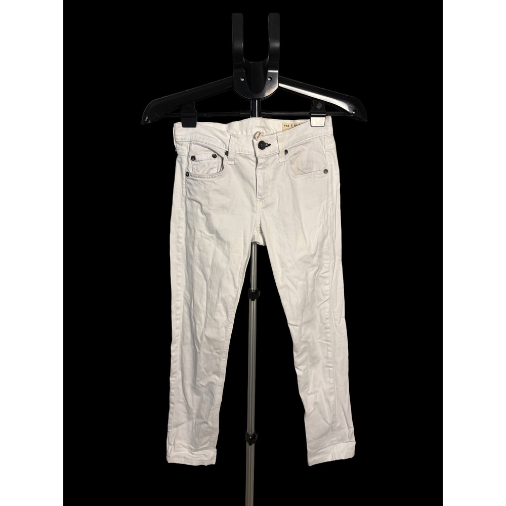 Rag & Bone White Skinny Jeans Size 24 Mid‎ Rise Stretch Designer Denim Casual